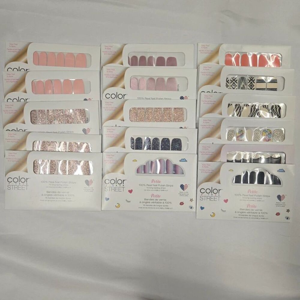 Color Street Nail Polish Strips Lot of 16